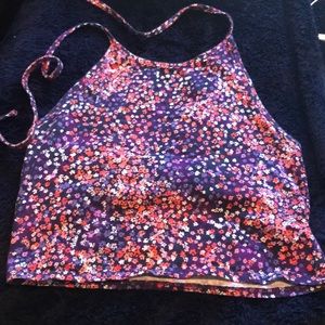 Floral print crop too